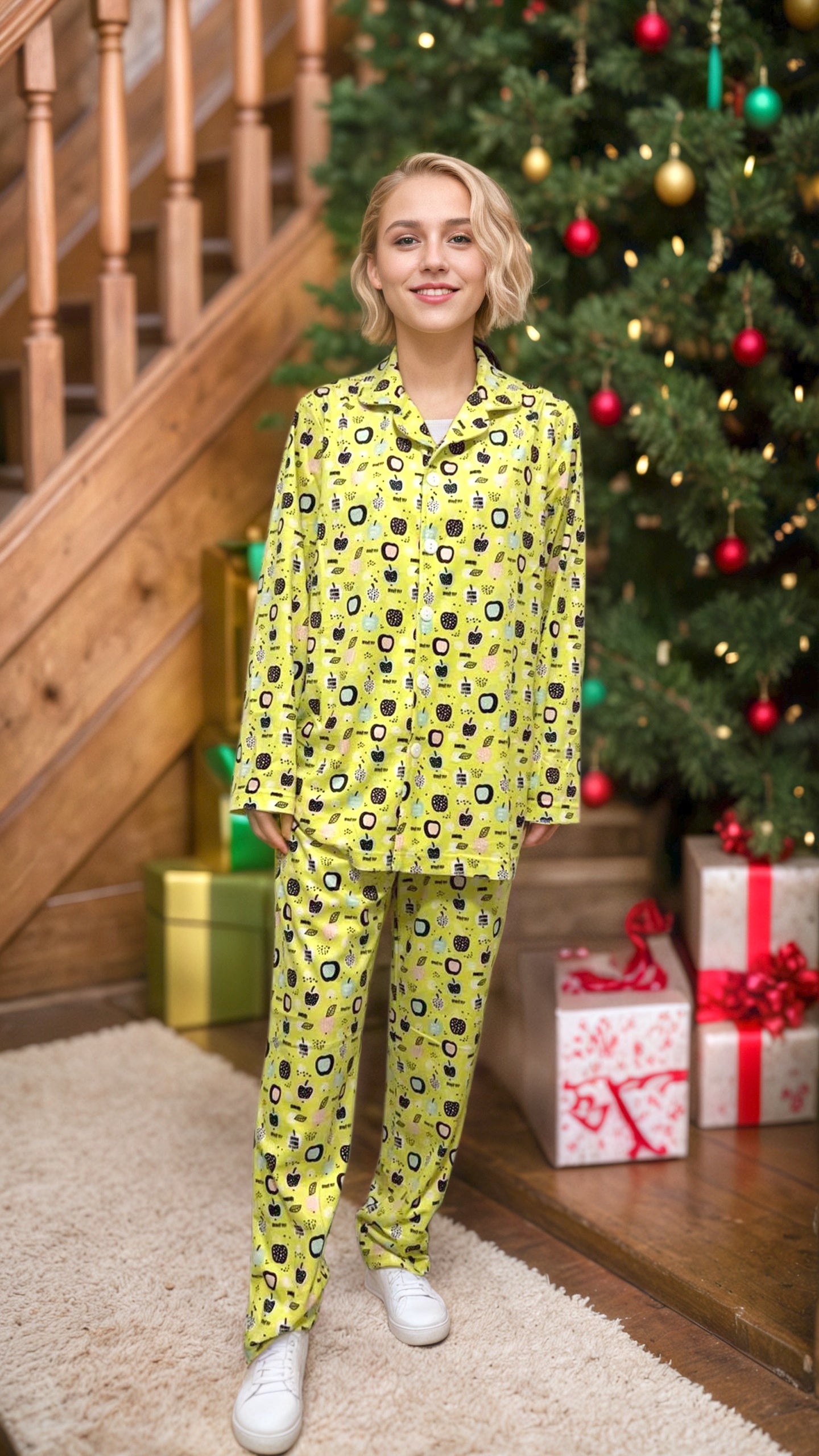 Unisex Pajama Pants/APPLE