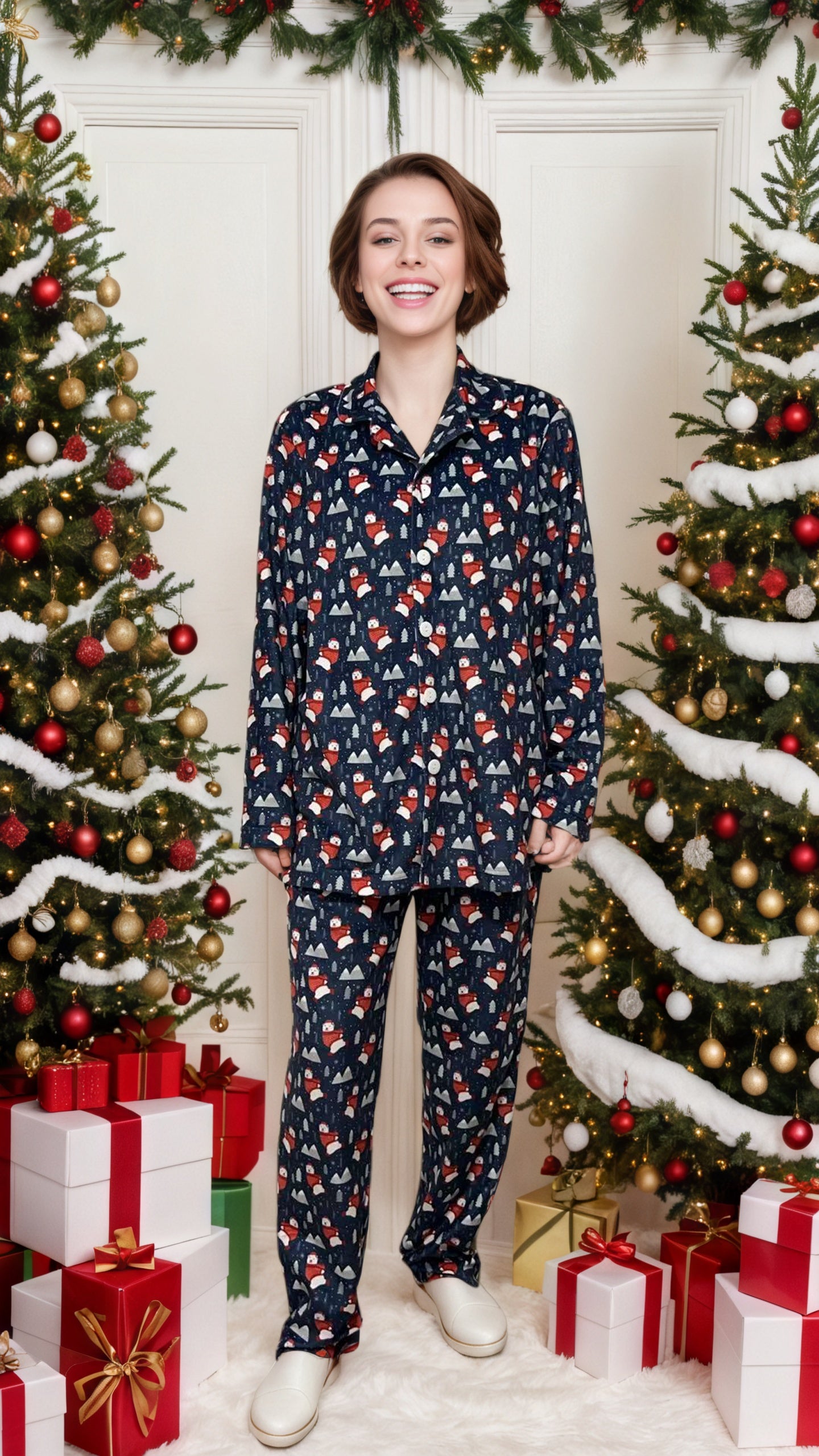 Unisex Pajama Pants/SNOWY